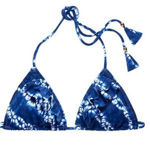 Victoria secret navy blue tie dye bikini top.